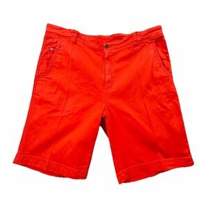 Robert Graham Red Cotton Flat Front Shorts Men's Size 38 Casual